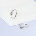 thumbnail image 2 of NARMO 925 Sterling Silver Finger Open Size Ring 5A Zircon Sun Moon Love Heart for Women Jewelry Gift, 2 of 6