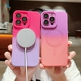 thumbnail image 6 of Decase for iPhone 13 Pro,Mag Safe Magnetic Colorful Gradient Soft TPU Case [Support Wireless Charging]+[Military Grade Drop Protection] Rugged Phone Shell - Purple + Pink, 6 of 6