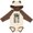 Natural & Brown w Ears, variant on Inktastic Level 1 Human Boys or Girls Long Sleeve Baby Bodysuit