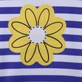 thumbnail image 4 of KYAIGUO Toddler Kids Girls Summer T-Shirt + Short 2 PCS Outfit,Spring Floral Striped Ruffle Short Tops Short Set for Infant 12 Months to 7 Years, 4 of 7