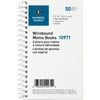 Business Source, BSN10971, Side Wirebound Ruled Memo Book, 12 / Dozen, White