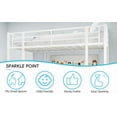 thumbnail image 5 of Newest White Loft Twin Bed with L Shaped Desk,Dual Stair Access, 360° Railing, Study & Storage for Teens, 5 of 13