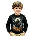 thumbnail image 3 of Kiijoy Halloween Kids Sweatshirt Boys Fashion Graphic Cozy Pullover, Black, Sizes 2-3T, 3 of 3