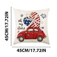 thumbnail image 4 of Qocolhg Independence Day Pillow Covers 18x18 inch, Red White and Blue Star Stripes American Flag Throw Pillows Patriotic Decor Memorial Day Pillowcase Outdoor Decorations Linen Cushion Case for Home, 4 of 6