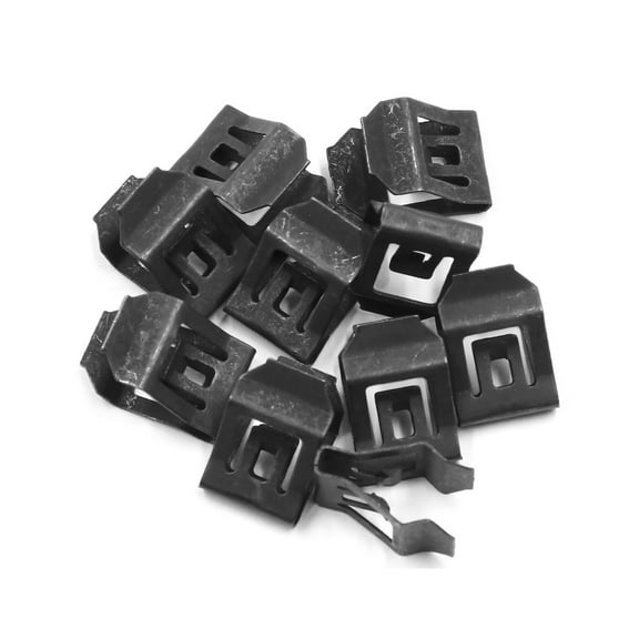 Car Dashboard Retainer Console Instrument Panel Trim Metal Clips 15.5 x 10.5mm 10pcs