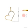 thumbnail image 3 of ANGARA Natural Diamond Tilted Heart Dangle Pendant in 14K Yellow Gold for Women (Size-1.35mm| Color-K| Clarity-I3) | April Birthstone, Anniversary, Jewelry Gift for Women | Natural Diamond Necklace, 3 of 7