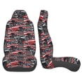 thumbnail image 3 of Zufioo Red And Blue Cars Full Set Car Seat Covers with Soft Padding 2PCS Universal Auto Front Seats Protector Fits Cars, SUVs, Sedans, and Trucks, 3 of 7