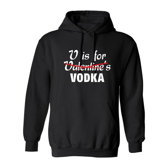 "V" Is For Vodka Sarcastic Novelty Gift Idea Adult Humor Funny Men's Hoodies