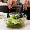 thumbnail image 3 of GPED 10 Pieces Stainless Steel Serving Utensils, Large Serving Utensils Set for Partie, Include 8.7" Pie Cake Server, 8.7" Serving Spoons, 8.7" Slotted Spoons, and 9.4" Tongs (Black), 3 of 7