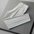 thumbnail image 3 of Pantalones de traje holgados de negocios de corte entallado para hombre de Fluid Social Tailoring, pantalones drapeados con 9 cortes grises y trenzados para hombre, pantalones de lujo económicos, 3 of 5