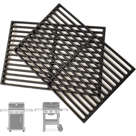 7526 7527 17.5" Grill Grates Replacement for Weber Spirit II 300 Series, for Weber Spirit 300 Grill Grates, Spirit 700, Genesis Silver/Gold/Platinum B/C, Genesis 1000-5000