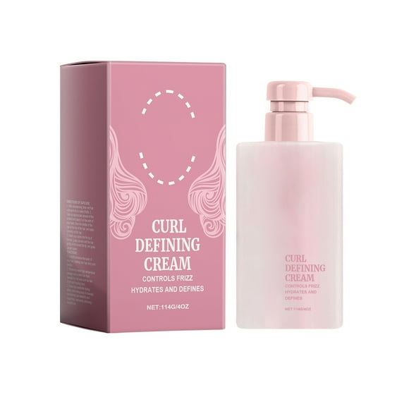Curl Defining Cream, Curl Defining Cream, Curl Defining Cream, Curl Cream for Curly Hair Frizz, Moisturizing, Smoothing for Curly & Wavy Hair