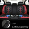 thumbnail image 4 of TIANLAIMEI Leather Automotive Car Seat Covers, Front Rear Back Seat Cushion Waterproof Protector, Full Set 5-Seats, Car Interior Decoration Mat, Universal Fit for Most Cars SUVs, 4 of 10