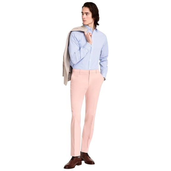 Tommy Hilfiger Mens Modern fit Dress Pants 42 / 30 Pink Solid