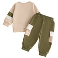 thumbnail image 3 of WOYY Boys Outfits Letter Print Crewneck Sweatshirt Cargo Pants Set Baby 2Pcs Set, Sizes 3M-4T, 3 of 6