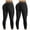 Black, variant on Women 2 Pack Scrunch Butt Lifting Leggings Seamless Leopard Print Leggings High Waisted Workout Yoga Pants Gym Booty Tights