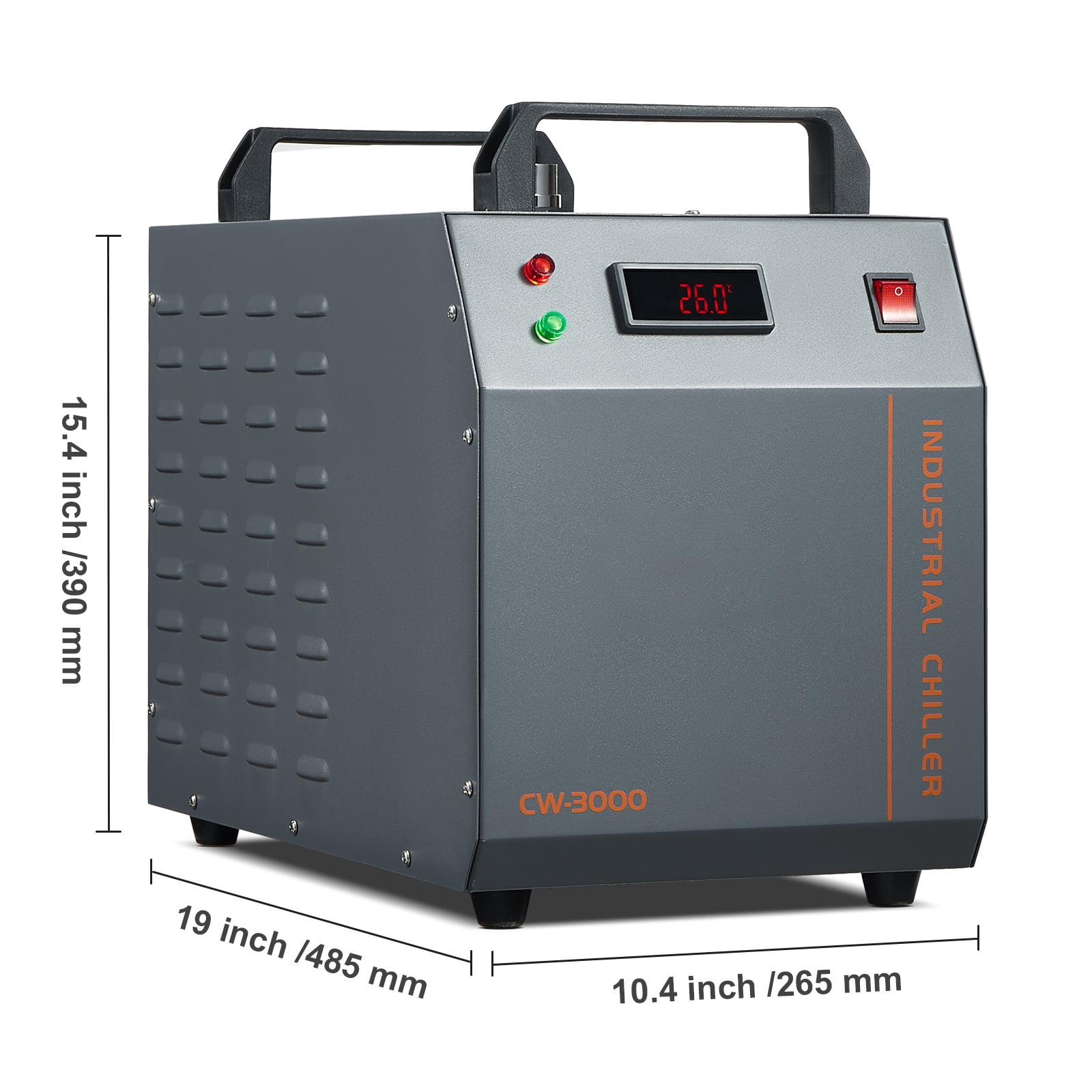 KFFKFF 12 L 12 L/min Air-cooled Industrial Chiller CW-3000 for Laser Tube