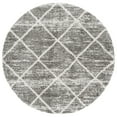 thumbnail image 4 of SAFAVIEH Hudson Amias Plush Geometric Shag Area Rug, Distressed Grey/Ivory, 4' x 6', 4 of 9