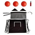 thumbnail image 1 of Aro de baloncesto para trampolín con cuerdas de conexión, con bomba de baloncesto, juguetes deportivos, accesorio para trampolín de fácil instalación 3 bolas, 1 of 7