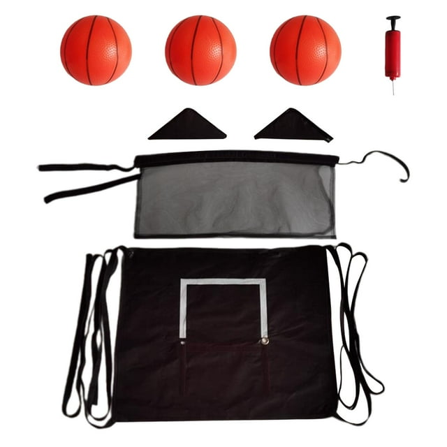 Almencla Mini Basketball Hoop for Trampoline Basketball Lovers Gift Outdoor Goal Game 3 Balls