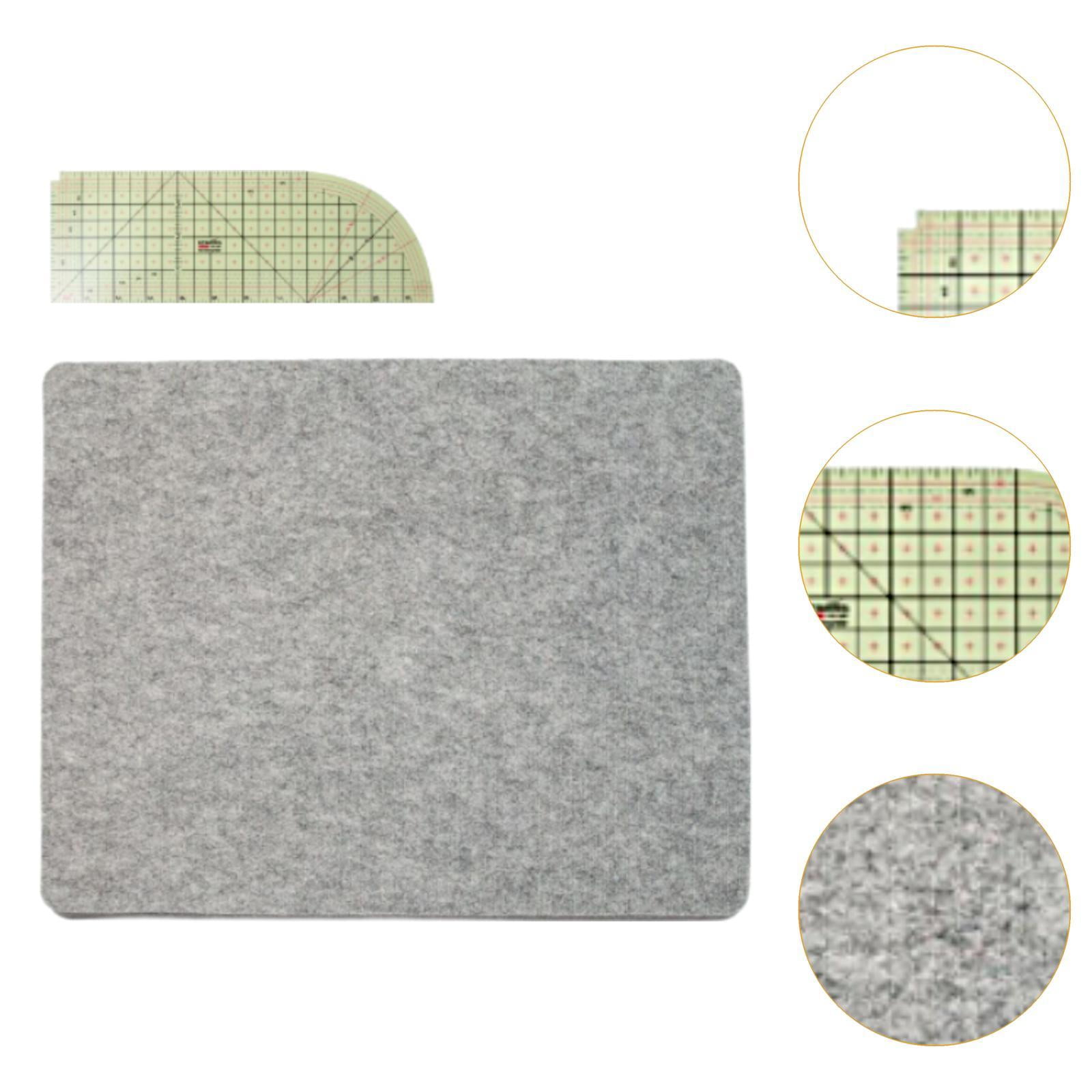 Fiocias Ironing Mat Felt Iron Board Mat Hot Ironing Ruler for Ironing Station Countertop Set C