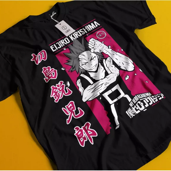 Eijiro Kirishima Tshirt My Hero Academia Bakugo Katsuki Tee Anime Midoriya Dabi