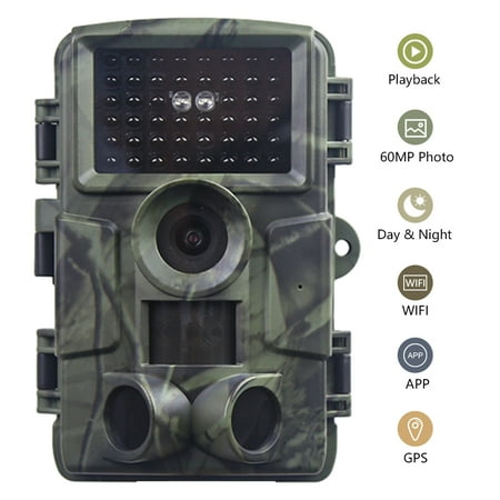 BEBANG Trail Camera 60MP Hunting Camera with WiFi 64GB TF Card 120°Wide-Angle for Deer Scouting or Home Security