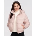 thumbnail image 3 of Cropped Puffer Jacket Women Pioneer Camp Waterproof Hood Short, 3 of 6