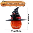 thumbnail image 3 of 3D Printed Halloween Pumpkin Witch Hat Ornament, Halloween Home Decor, Tabletop Shelf Display, Holiday Gift Accessory, Home Office Halloween Decoration Gift, Classic, 3 of 5