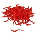 thumbnail image 5 of 50/100Pcs Sile Red Worm Soft Lures Earthworm Rubber D1P0 Baits Shrimp F8H5, 5 of 7