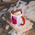 thumbnail image 5 of 3dRose, Lady Libra in Pink and Black Swirls Zodiac Collection, 11oz Two-Tone Red Mug, 5 of 7