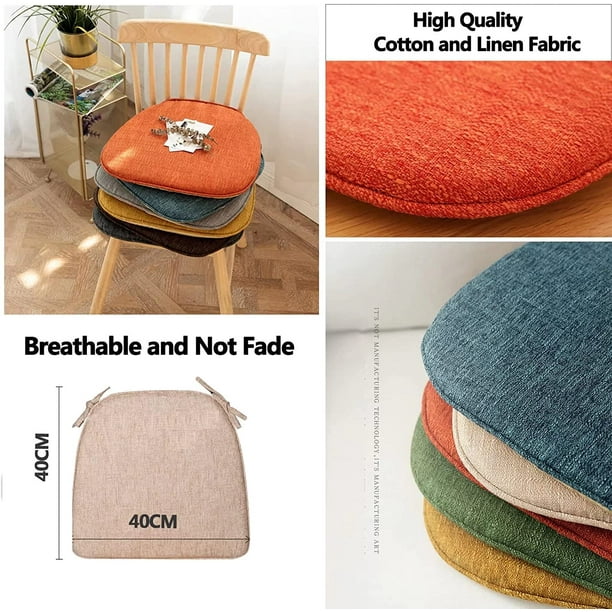 Blue kitchen chair cushions with ties hot sale