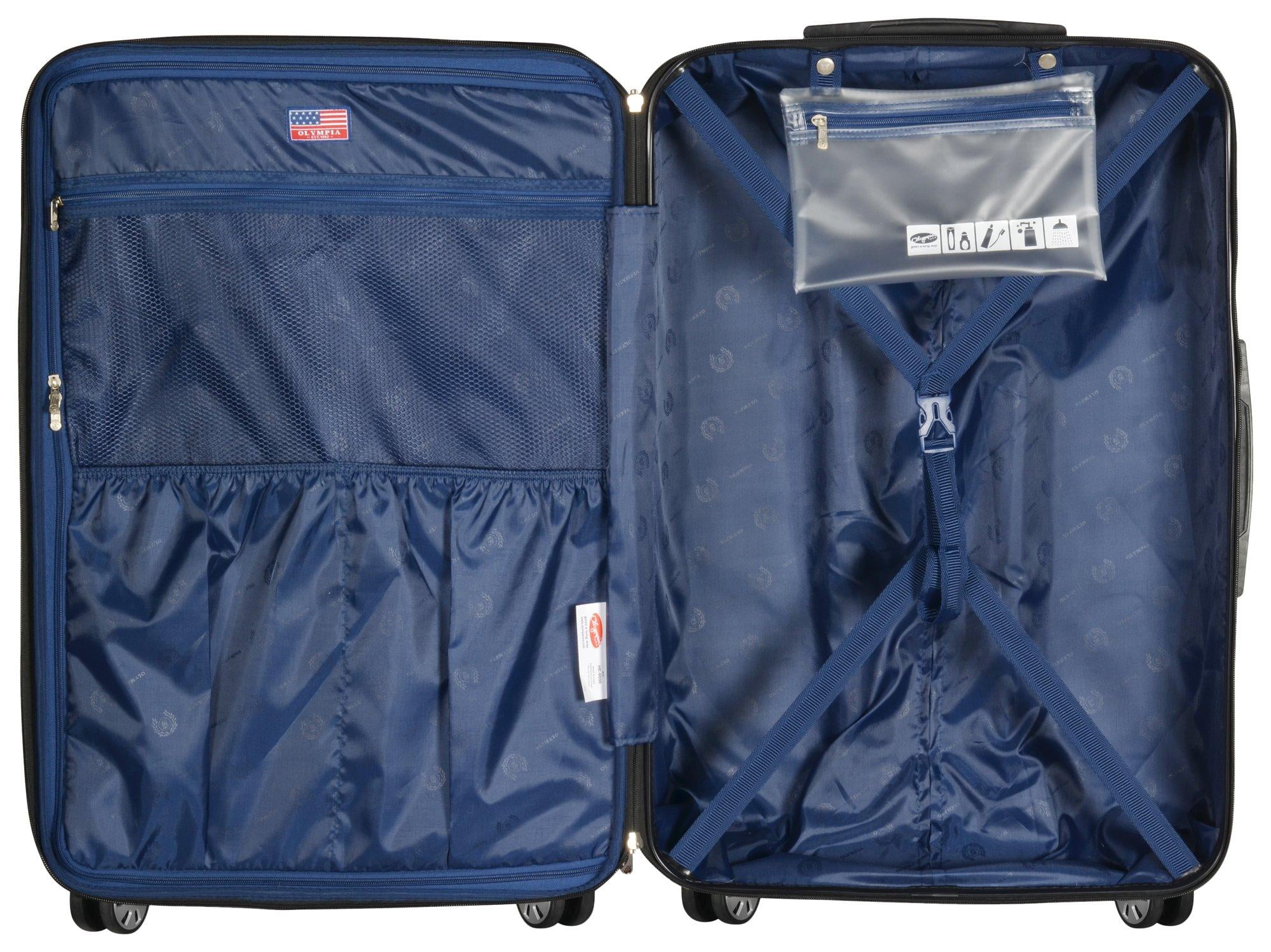 Olympia U.S.A. Nema 25-inch Luggage Expandable Lightweight Hardside Double 4 Wheel Spinner Suitcase with TSA Lock and Hidden Laptop Compartment