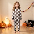 thumbnail image 2 of CAICJ98 Toddler Halloween Pajamas Boy Pumpkin Ghost Little Girls Pajamas Pjs Set Long Sleeve Kids Soft Cotton 2 Piece Sleepwear (8-9 Years,Coffee), 2 of 9