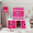 Pink+Solid Wood+Full, variant on HMYG Twin Loft Bed with Slide and Pink Tent Tower, Pink