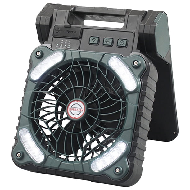 Ventilador de Mesa Ndcxsfigh solar 4 velocidades LED para acampar rojo