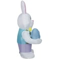 thumbnail image 2 of 4' Gemmy Airblown Inflatable Easter White Bunny Holding "Happy Easter" Egg Yard Decoration 440801, 2 of 5