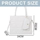 thumbnail image 2 of Nuevo de tendencia, bandolera de cuero artificial, bolso cuadrado pequeño y sencillo, bolso de hombro portátil a la moda, color blanco, 2 of 5