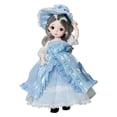 thumbnail image 3 of Muñeca de niña de 30 cm, muñeca articulada, muñeca princesa, muñeca de maquillaje para adultos, adolescentes, niños, regalos de cumpleaños Azul, 3 of 8