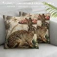 thumbnail image 3 of PRATYUS Adorable Animals Farm Pillow Cover Rabbit French Style Pillow Case Lovely Animal Cushion Cover for Sofa Couch Bedroom 22x22in, 3 of 5