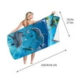 thumbnail image 3 of BSJJY Ocean Animals Beach Towel, Dolphin Shark Turtle Whale Bath Towel Print 30" x 60" Pool Towel Super Soft Plush Cotton Dolphin Turtle Whale Towel Clearance, 3 of 3
