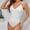White, variant on Women's One-Piece Swimsuit Solid Color O-Ring Wide Straps Round Neck Low Back Flattering Tummy Control Swimsuit 2026 New Coffee M