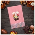 thumbnail image 1 of MDK Creative Gifts - Bunny Embroidered Patchwork - Pink Flour Sack Kitchen Towel, 1 of 5