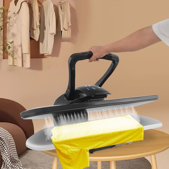 36" Intelligent Steam Press, 1600W 110V Large Digital Steam Press Professional Commercial Iron w/Touch Screen & Voice Prompts, 5 Fabric Functions and Overheating Protection for Clothes Sheets Fabrics