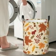 thumbnail image 4 of DouZhe Waterproof Collapsible Large Laundry Baskets, Autumn Leaves Prints Circular Hamper with Handles, 4 of 6