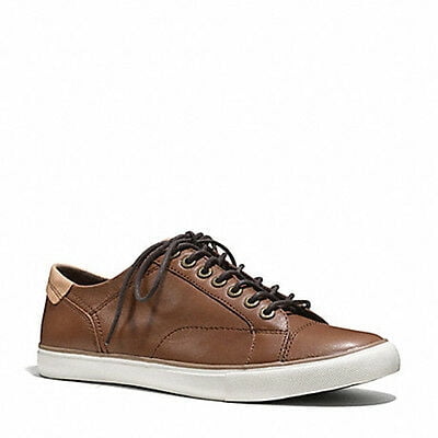 brown leather casual sneakers