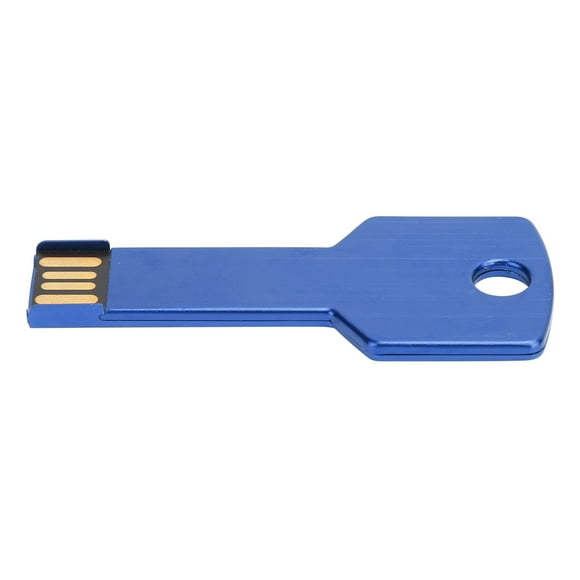 Memory Blue USB Flash Drive Key Shape USB Memory Disc Plug and Play U Disc for Computer Car Use