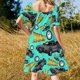 thumbnail image 4 of Regreso al futuro patrón DeLorean fan art con licencia oficial Vestido de manga corta Vestidos de mujer vestidos de verano para mujer, 4 of 7