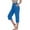 Blue, variant on Girls Capri Yoga Pants Elastic High Waisted Athletic Jogger Pants Straight Leg Capris with Pockets