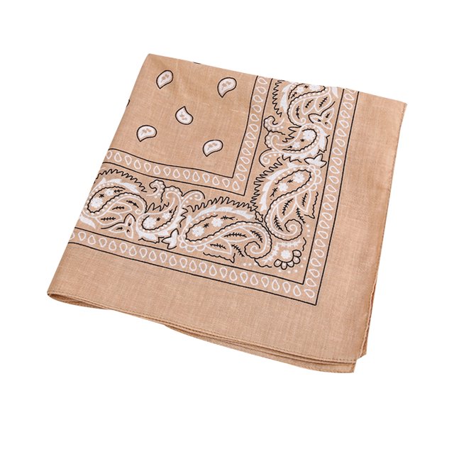Yuarrent Bufanda pequeña cuadrada de moda Hip hop Cool Guy mujeres hombres impresión cabeza envoltura rap estrella pañuelo cuello lazo para el pelo Accesorios para máquinas de ejercicios Beige Yuarrent JJ15373-10